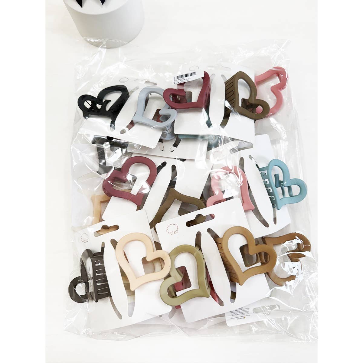 Heart Matte Heart Hair Claw Clip