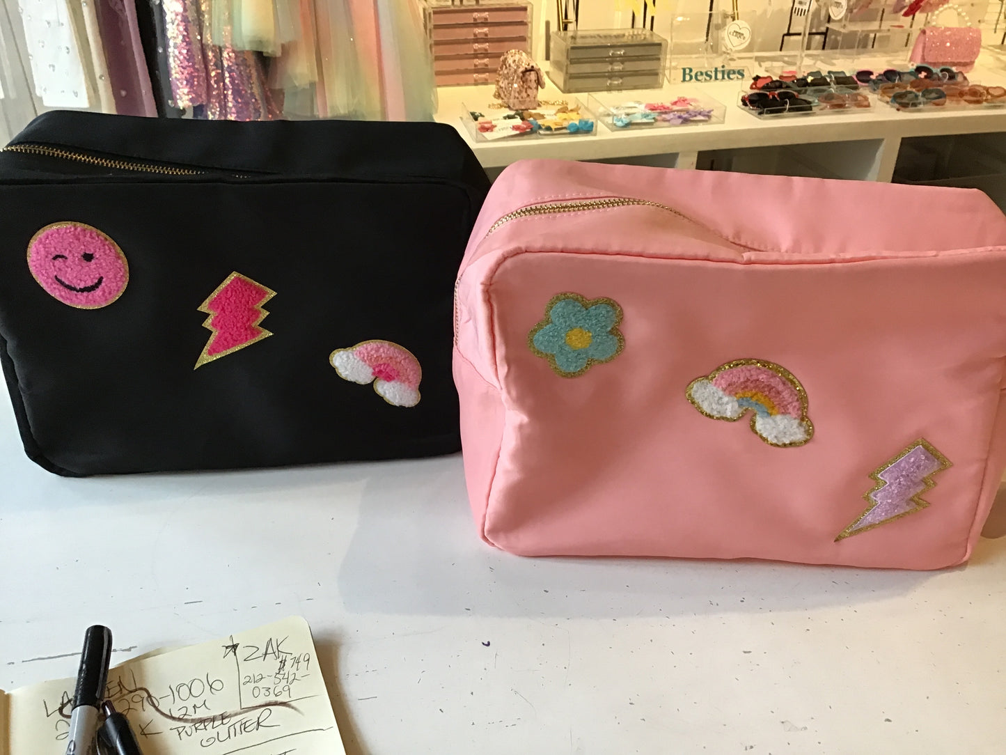Clique custom 3 patch nylon makeup case