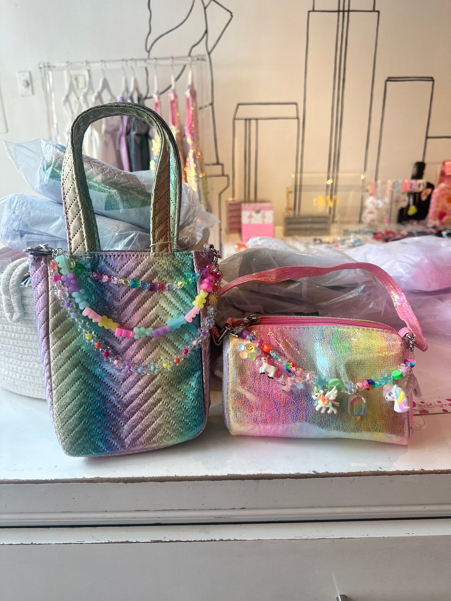 bari lynn tall charm bag