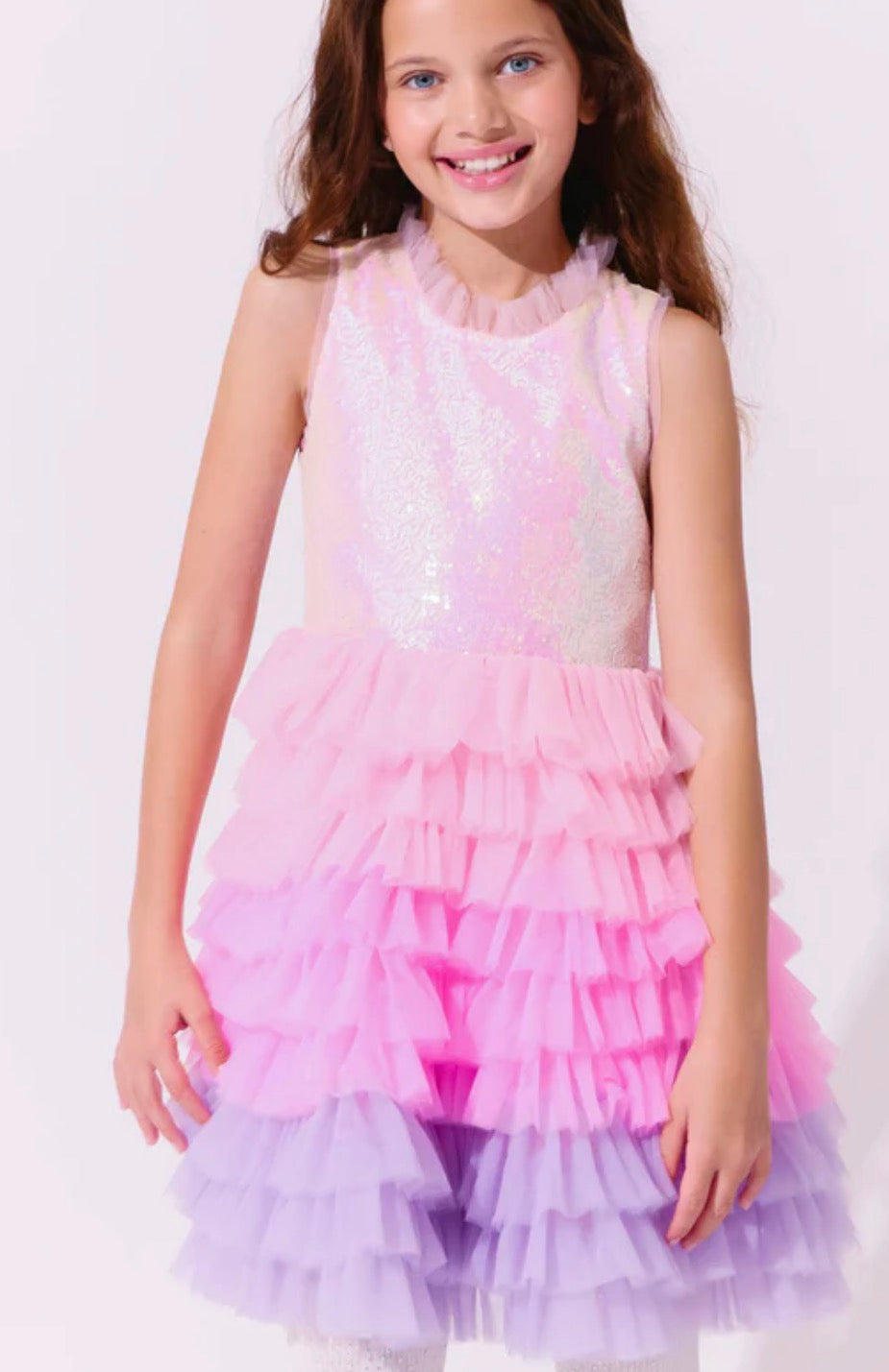 Lola & The Boys Ombré Tulle Dress