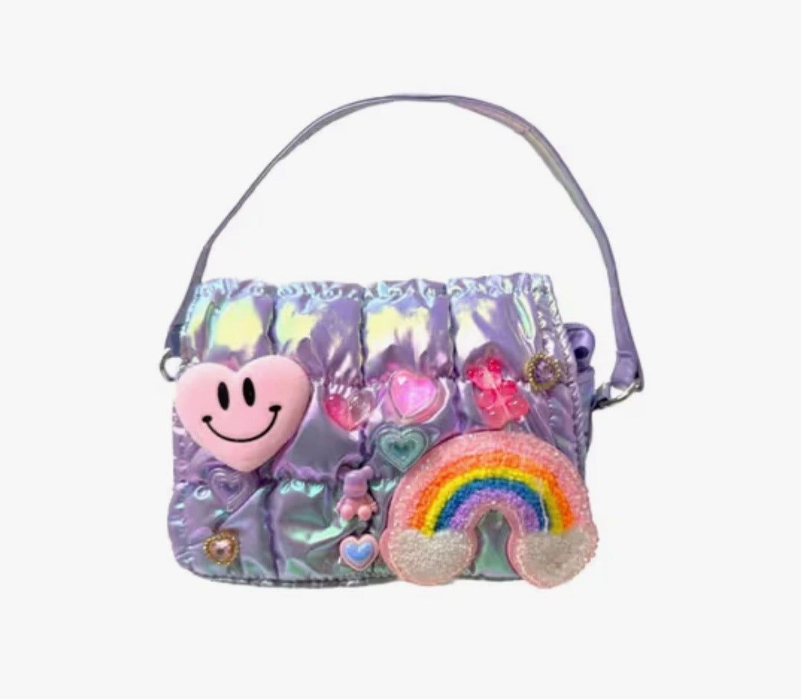 Bari Lynn Quilted Patch & Charm Bag