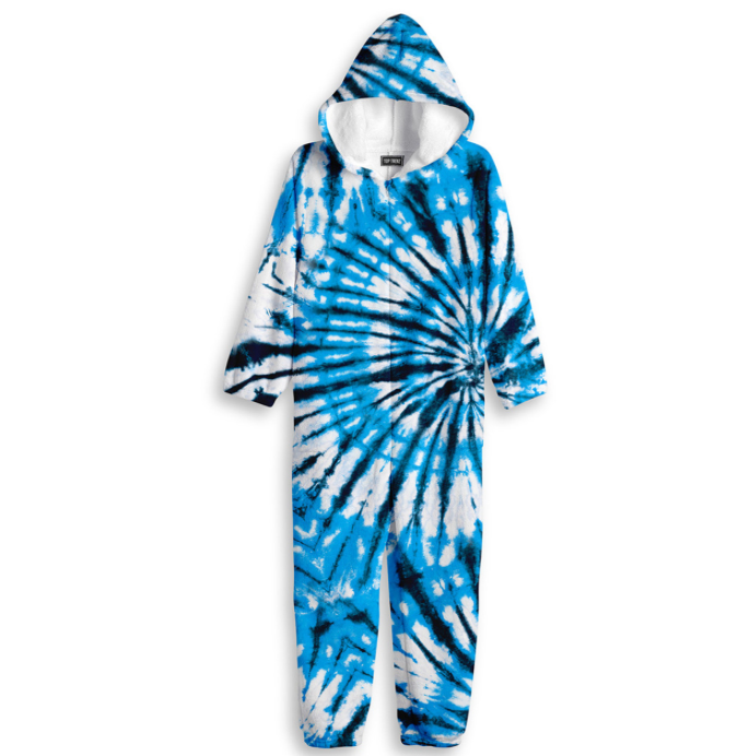 Shark Tie-Dye Fuzzy One Piece