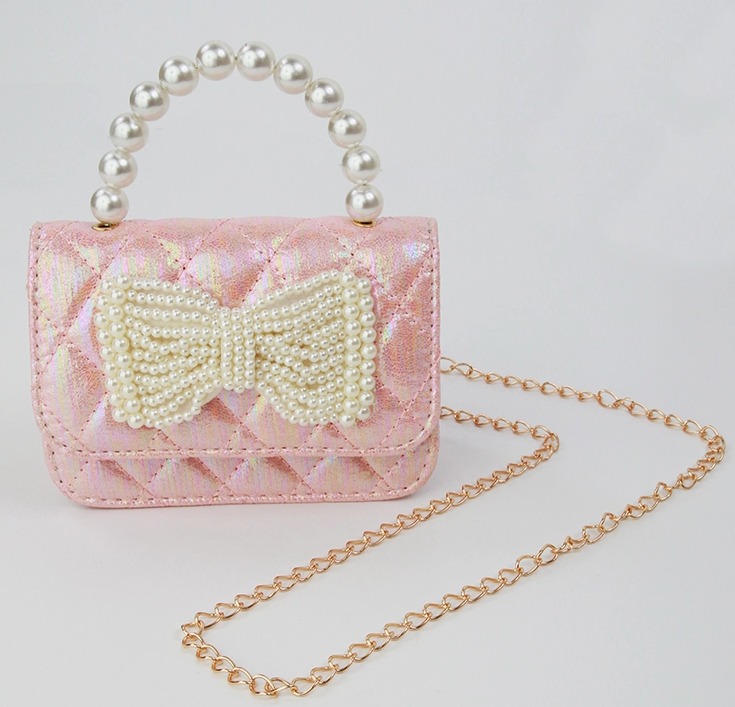 Shimmer Pearl Bow Purse