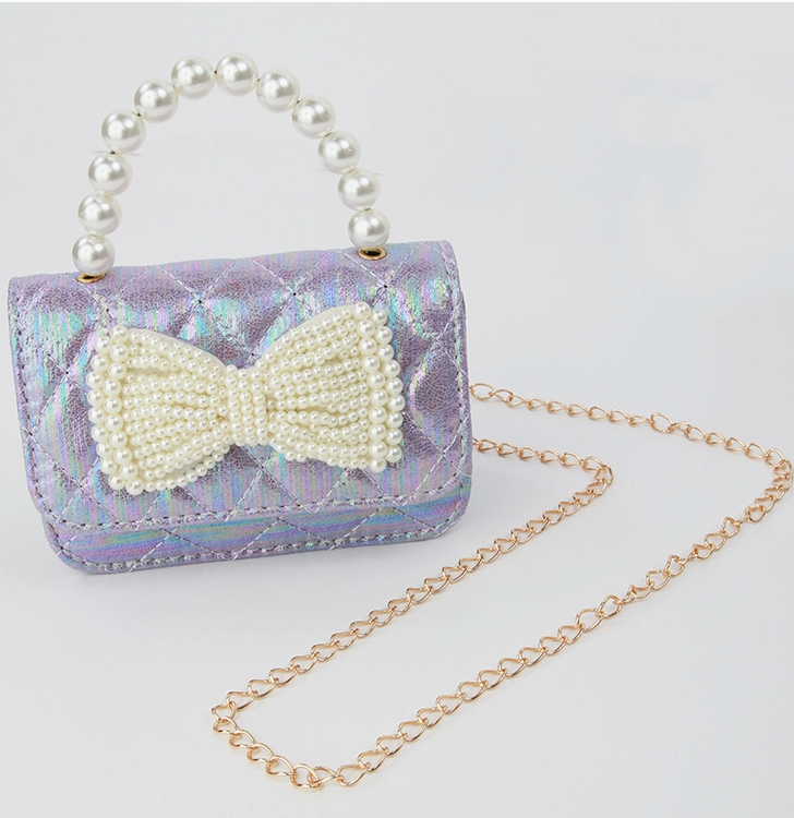 Shimmer Pearl Bow Purse