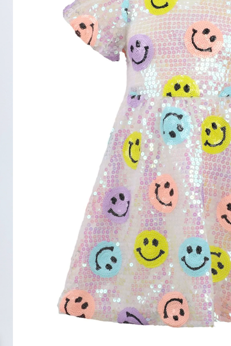 Lola Smiley Sequin Emoji Dress