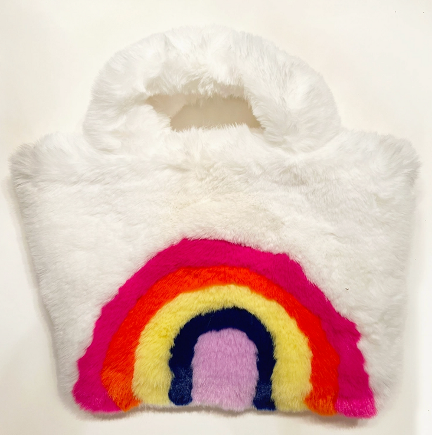 Faux Fur Rainbow Tote