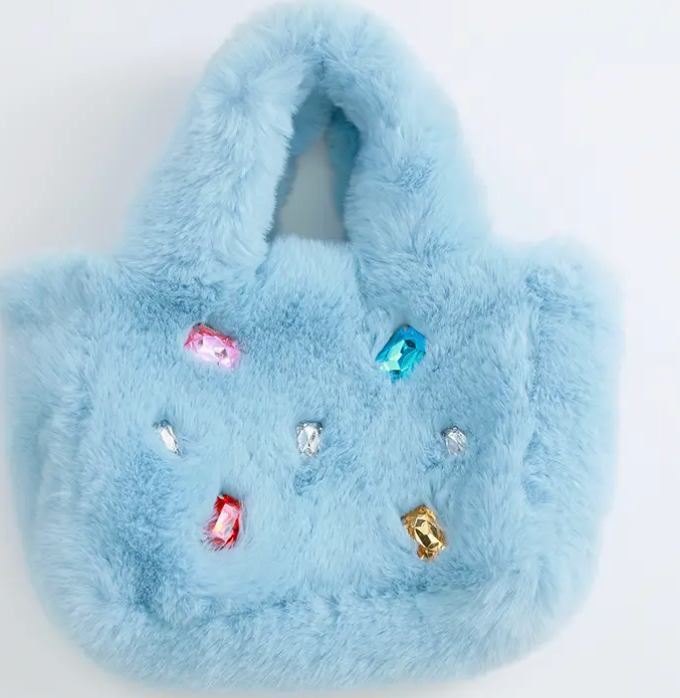 Faux Fur Jewel Purse