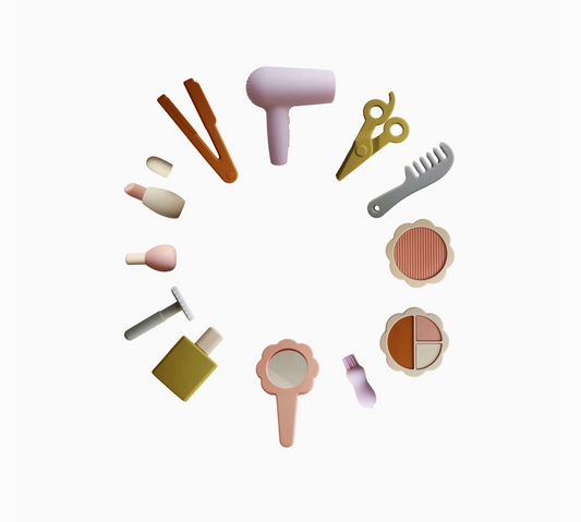 Silicone Hair & Makeup Play Set