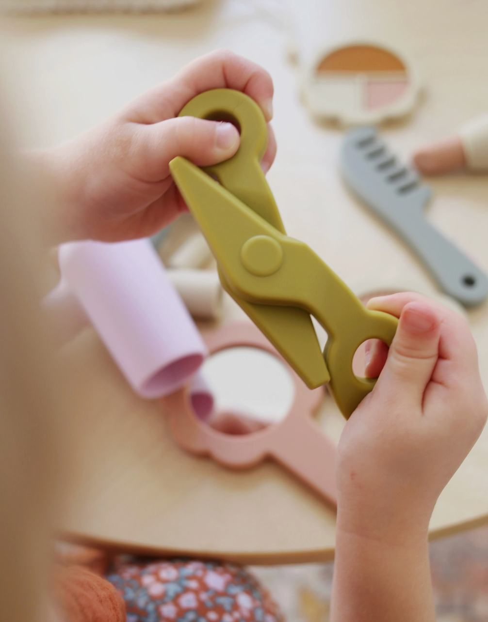 Silicone Hair & Makeup Play Set