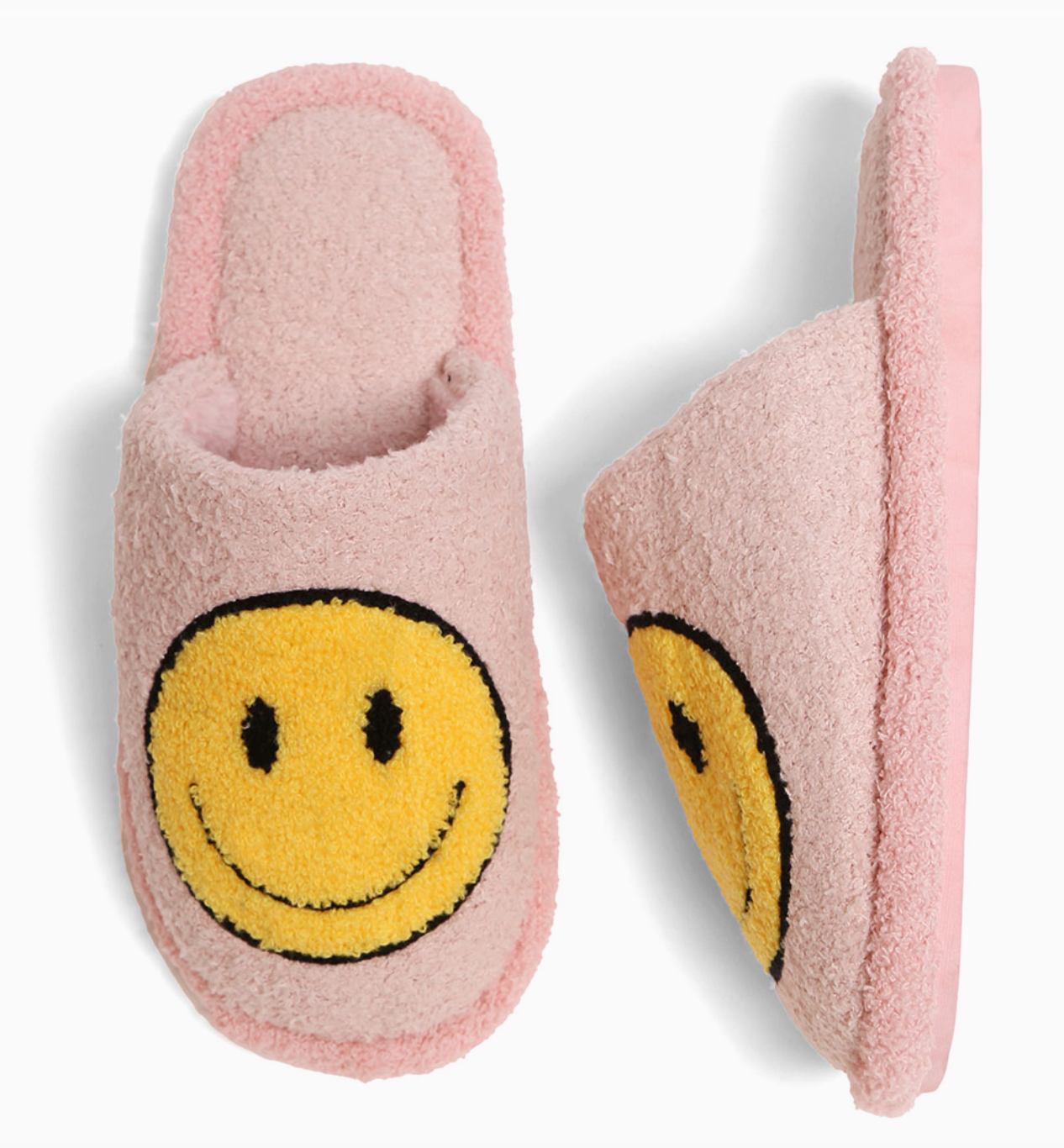 Pink Smiley Slippers