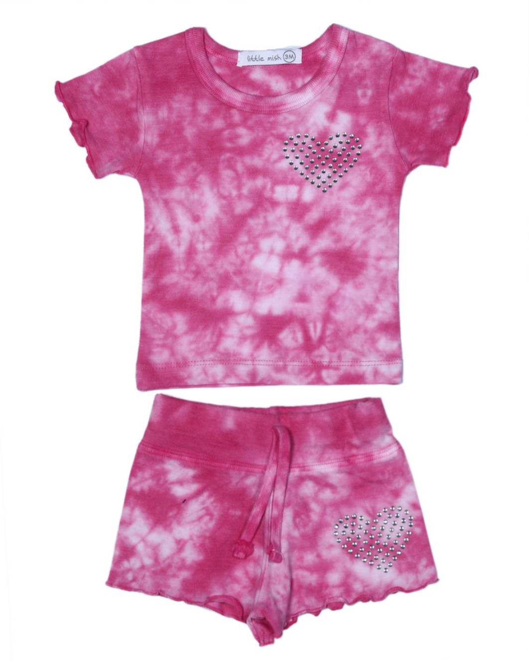 Hot Pink Swirl Shorts & Tee Set