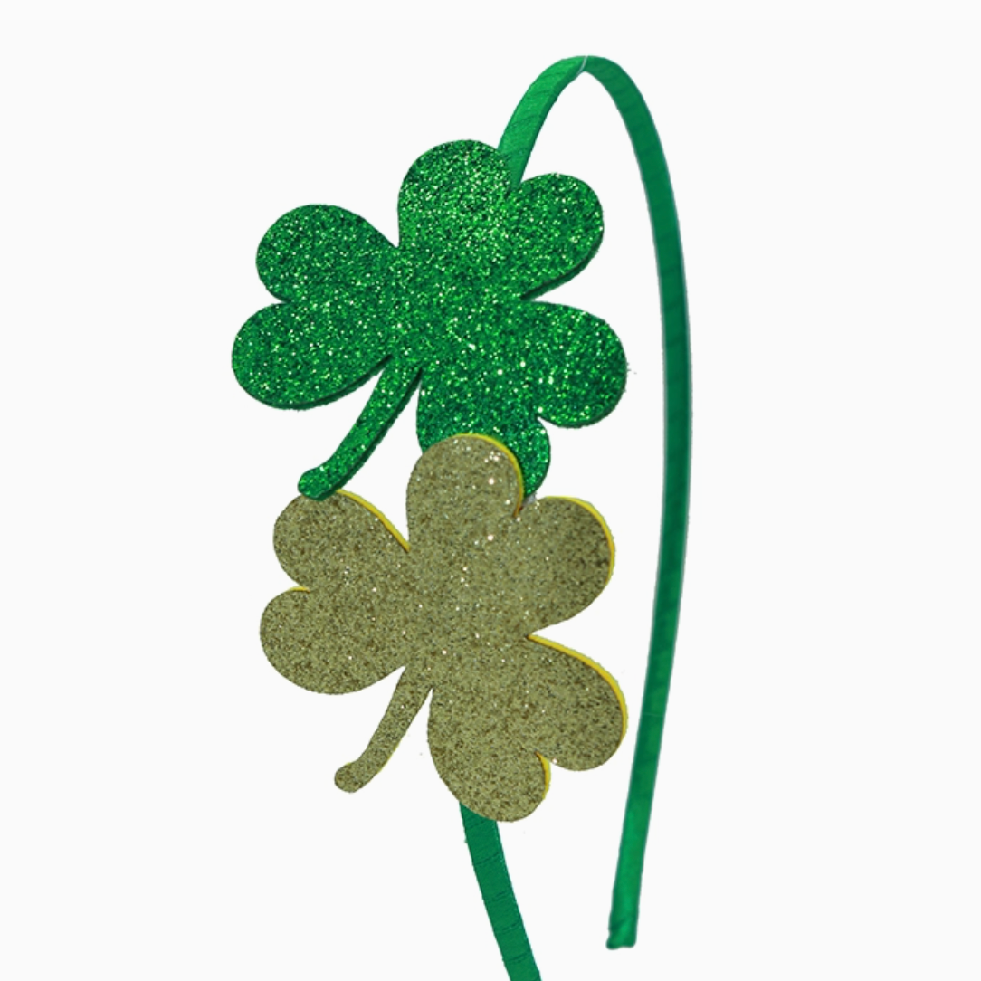 Glitter Shamrock Headband