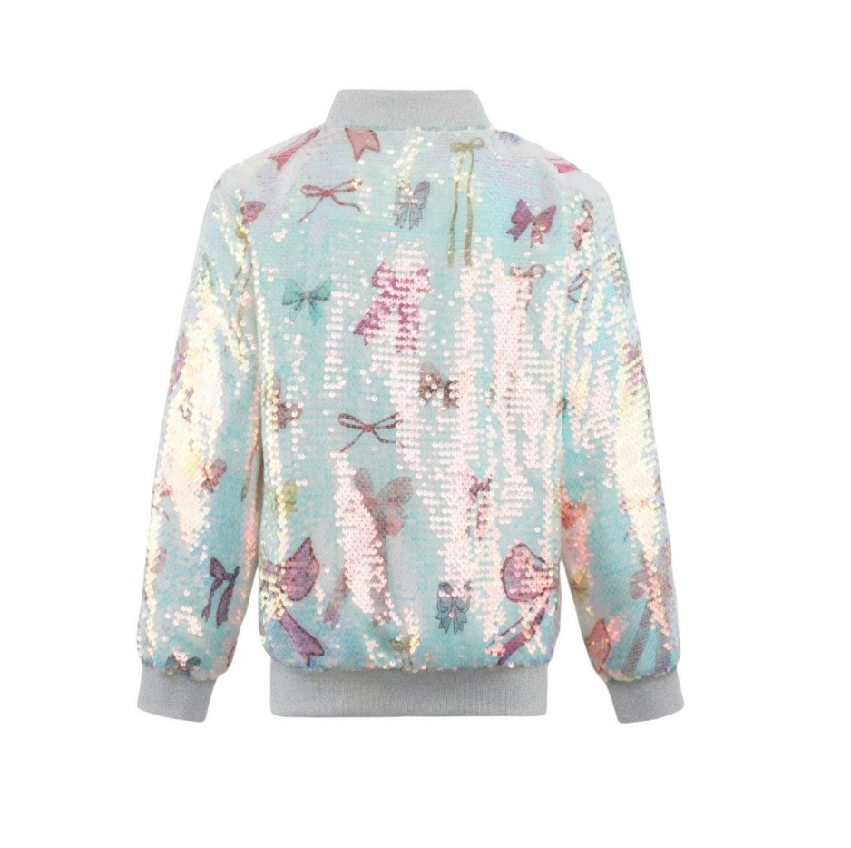 Pretty Bows Sequin Bomber