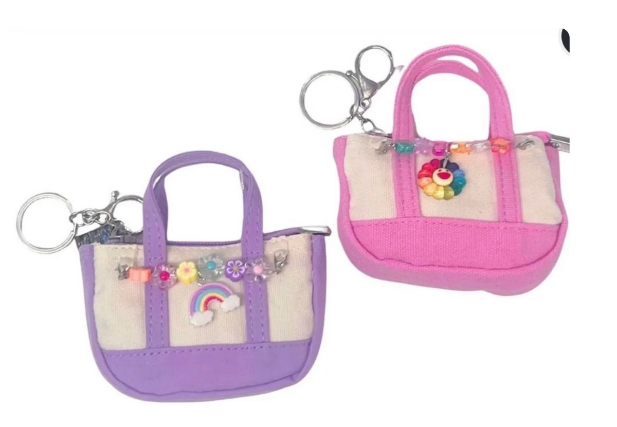 Bari Lynn Canvas Bag Keychain