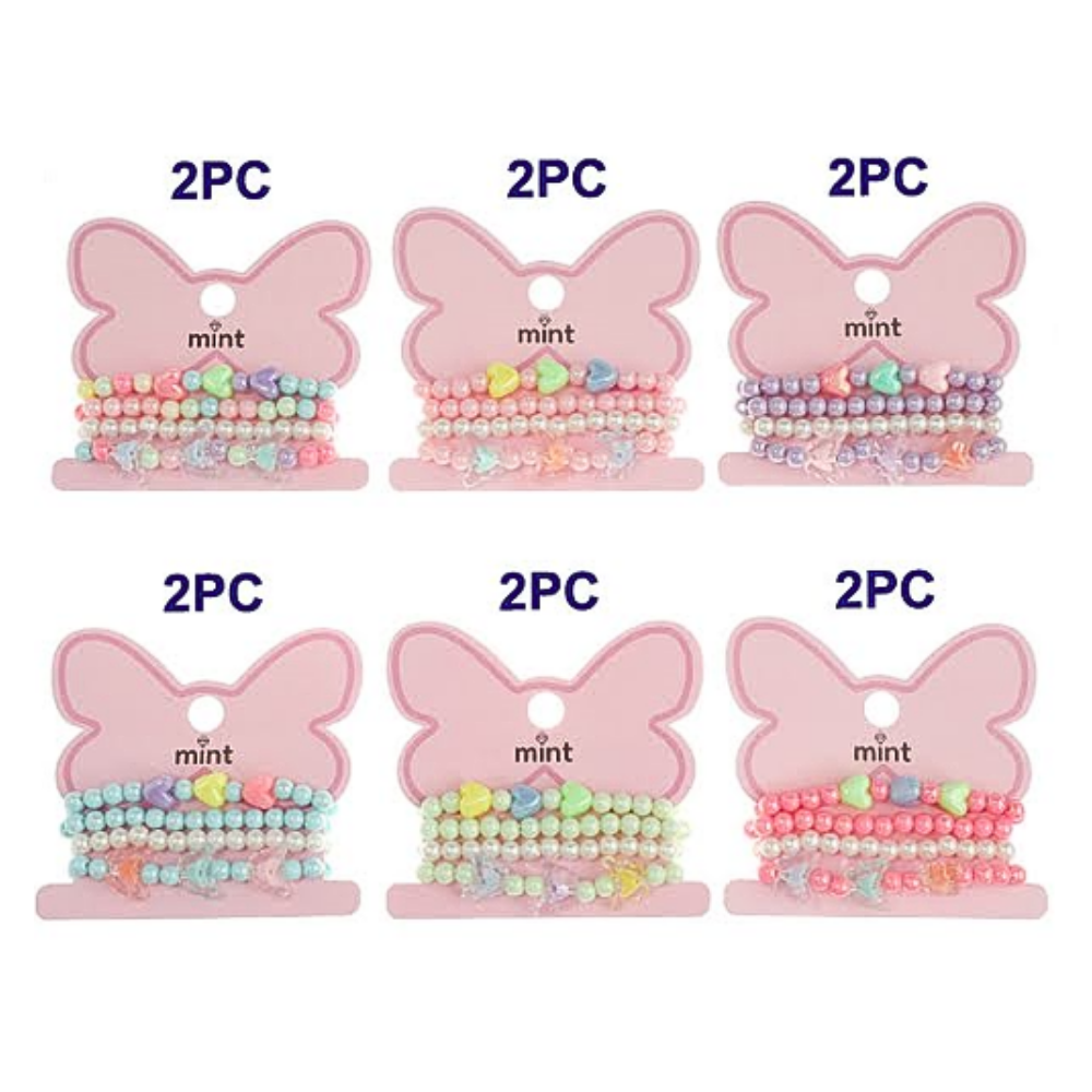 Butterfly Bead Stretch Bracelet Set