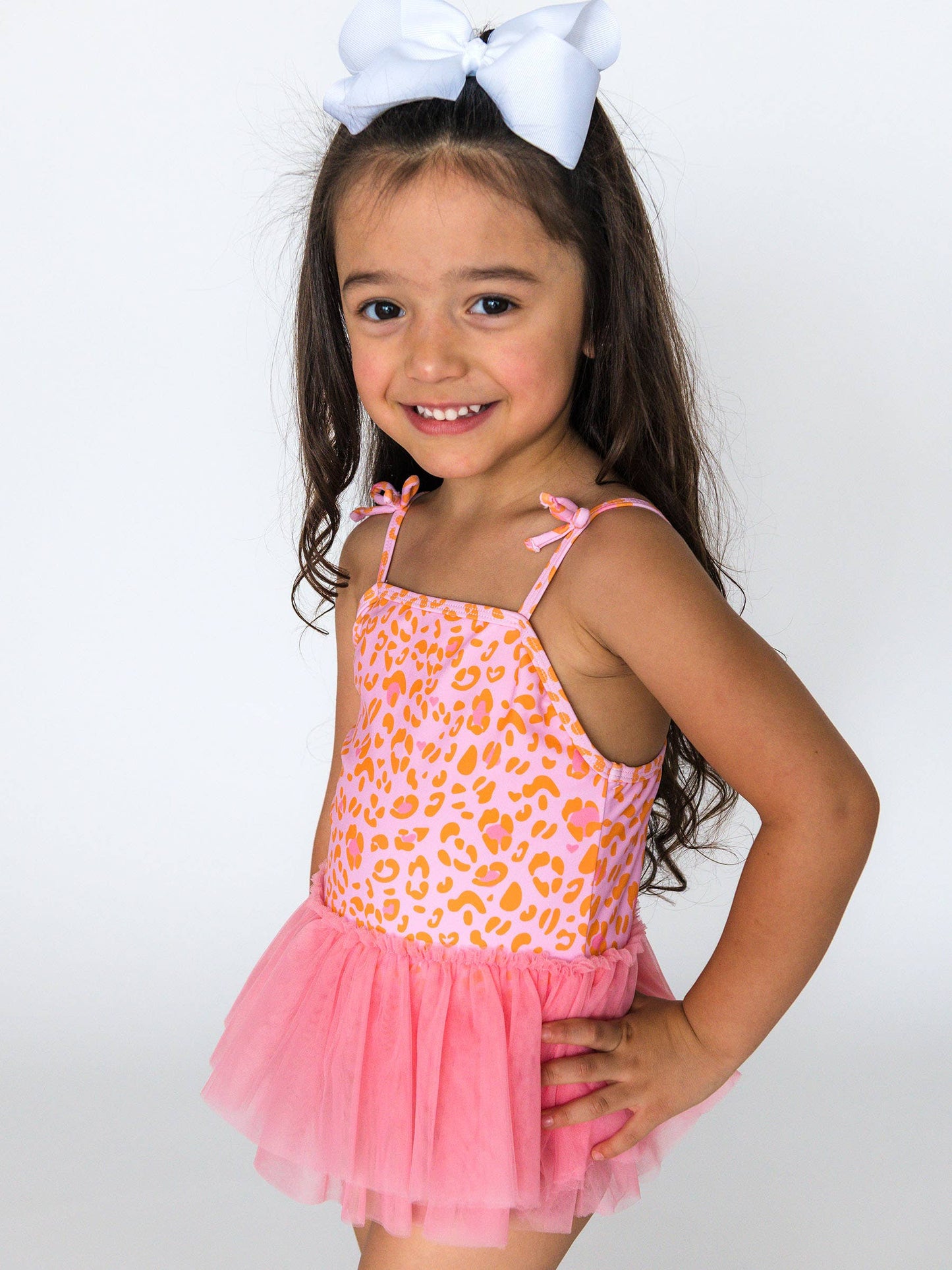 Leopard Tulle Skirted Swim