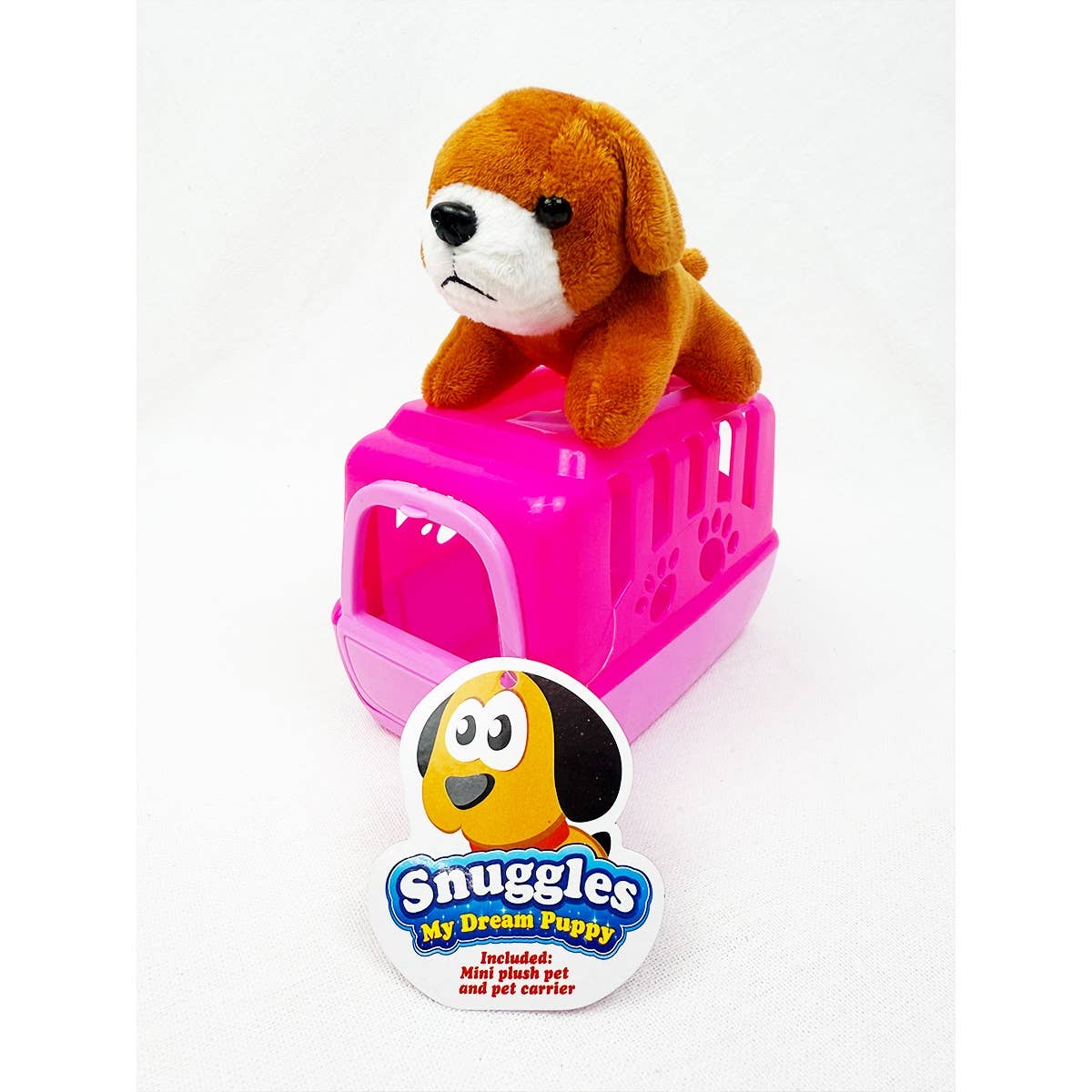 Adorable Plush Puppy Toy with Carrier