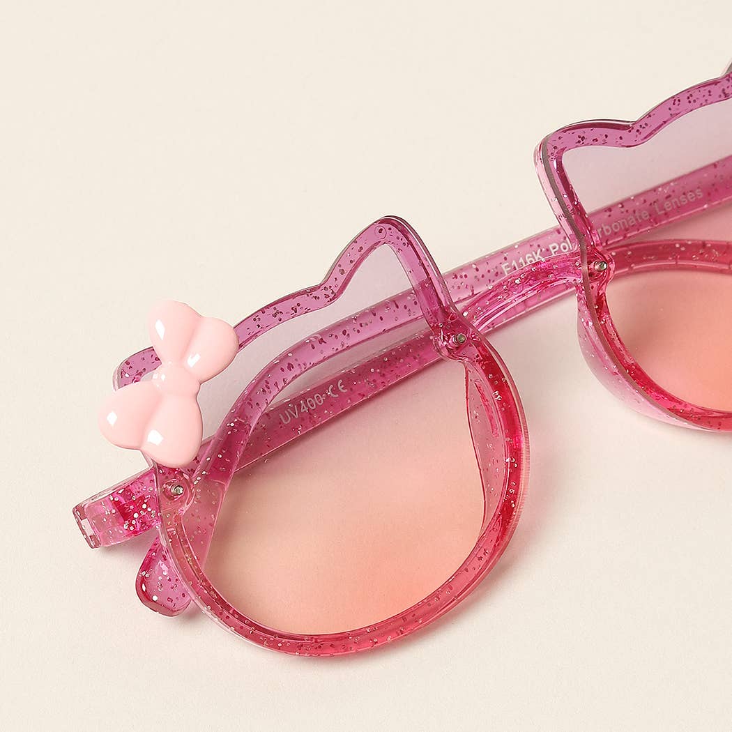 Cat Bow Glitter Sunglasses