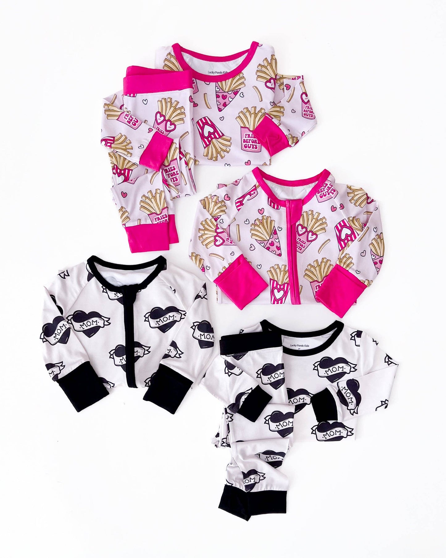 Lucky Panda Kids Bamboo Zip Romper | Fries Before Guys