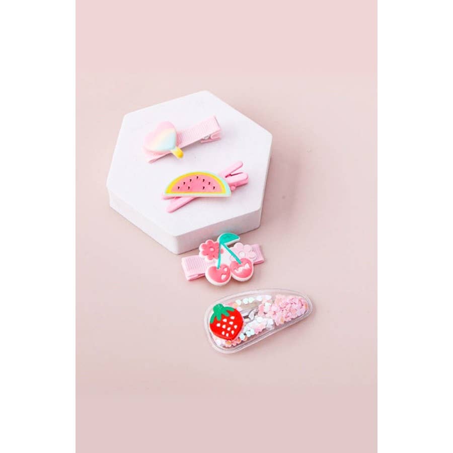 Kids Fruits Assorted Clips Set