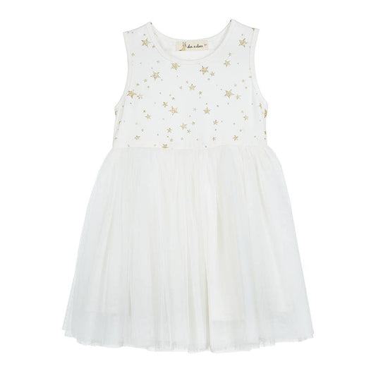 Gold Star Tulle Dress