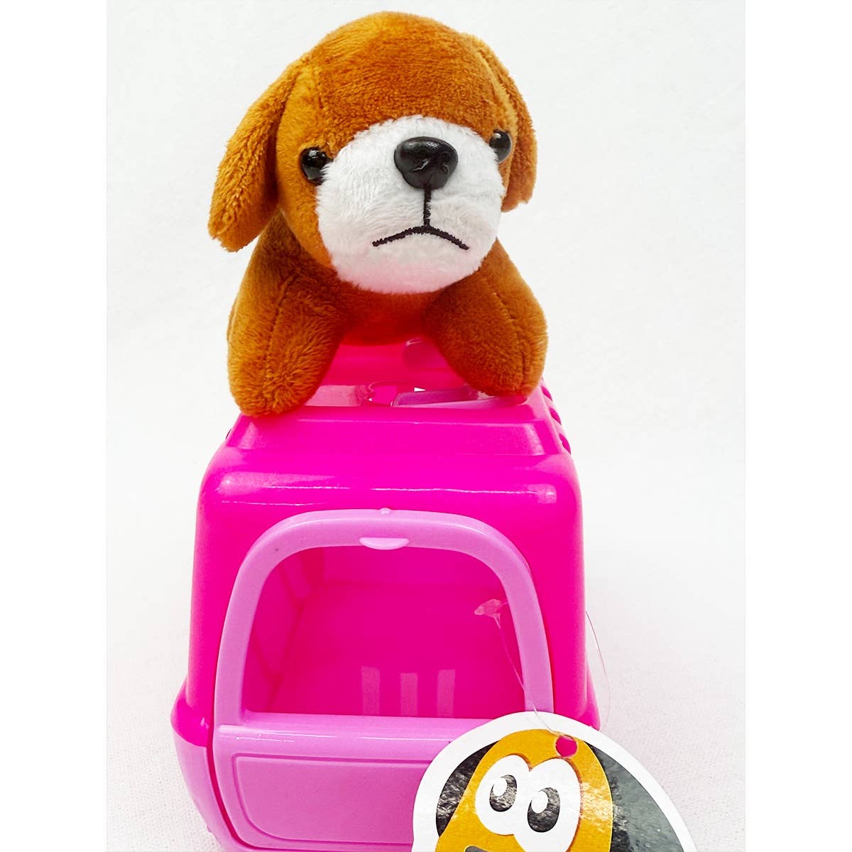 Adorable Plush Puppy Toy with Carrier