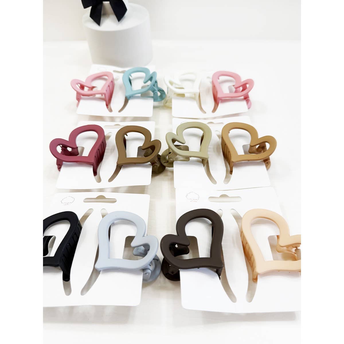 Heart Matte Heart Hair Claw Clip