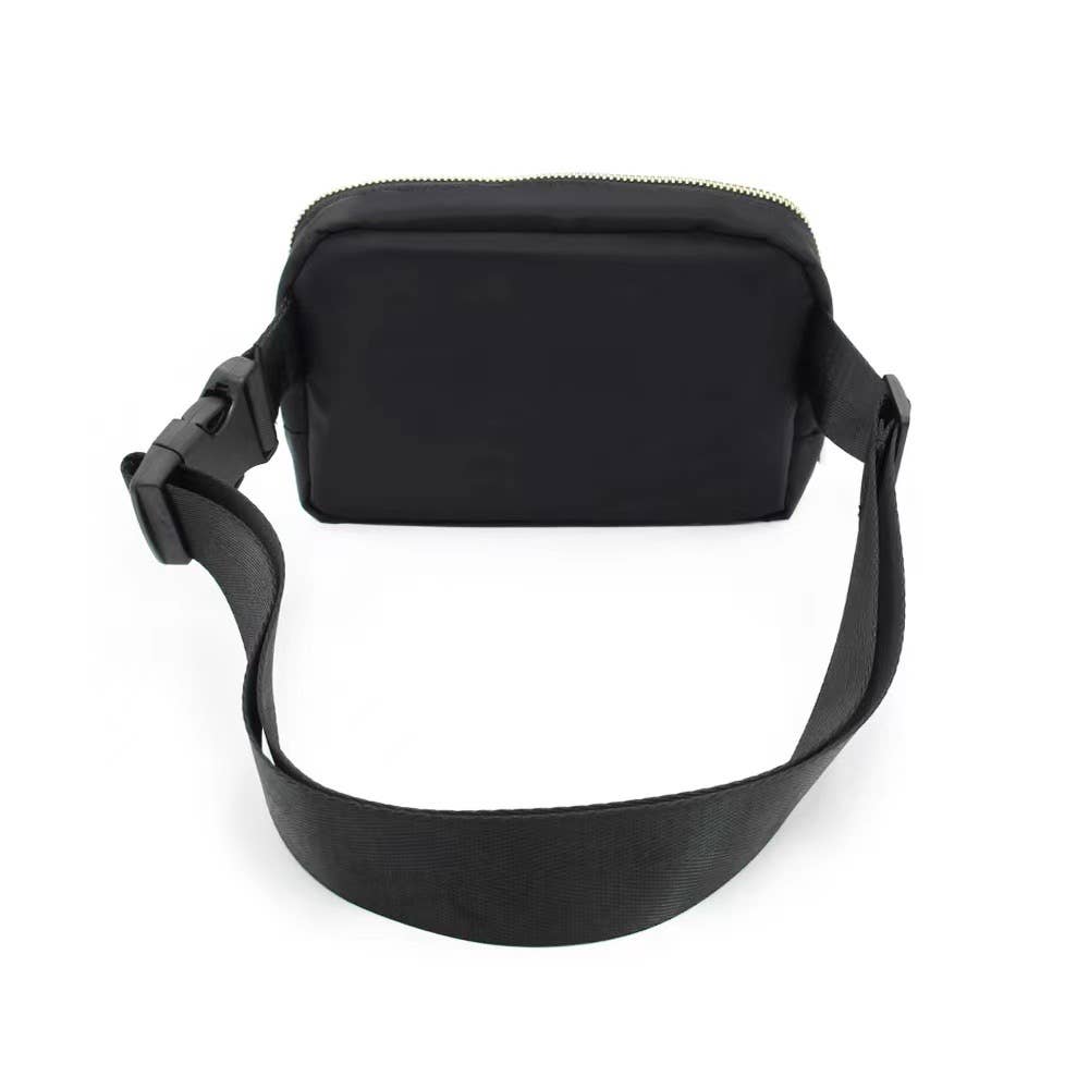 Varsity Collection Black Fanny Waist Pack Belt Bag