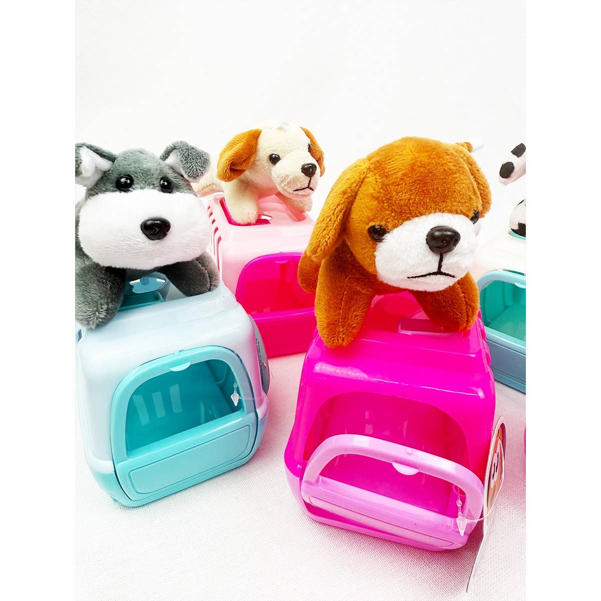 Adorable Plush Puppy Toy with Carrier