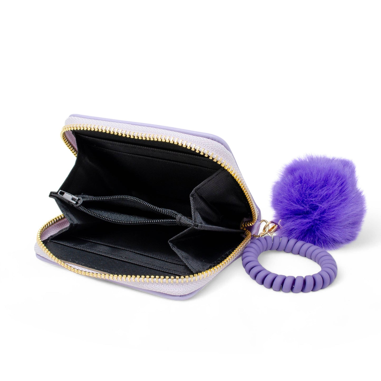 3D Bow Pom Pom Zip Wallet