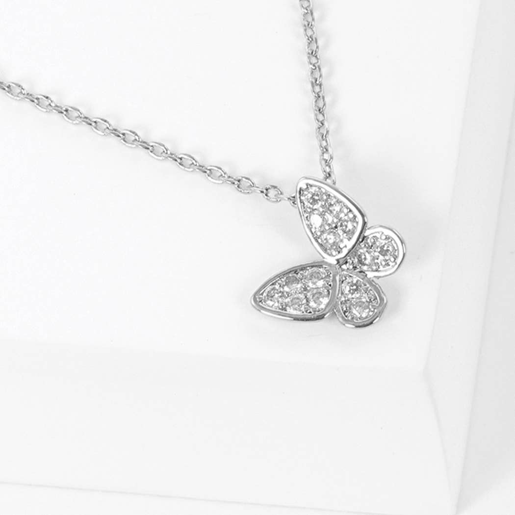 CZ Gold-Dipped Butterfly Necklace