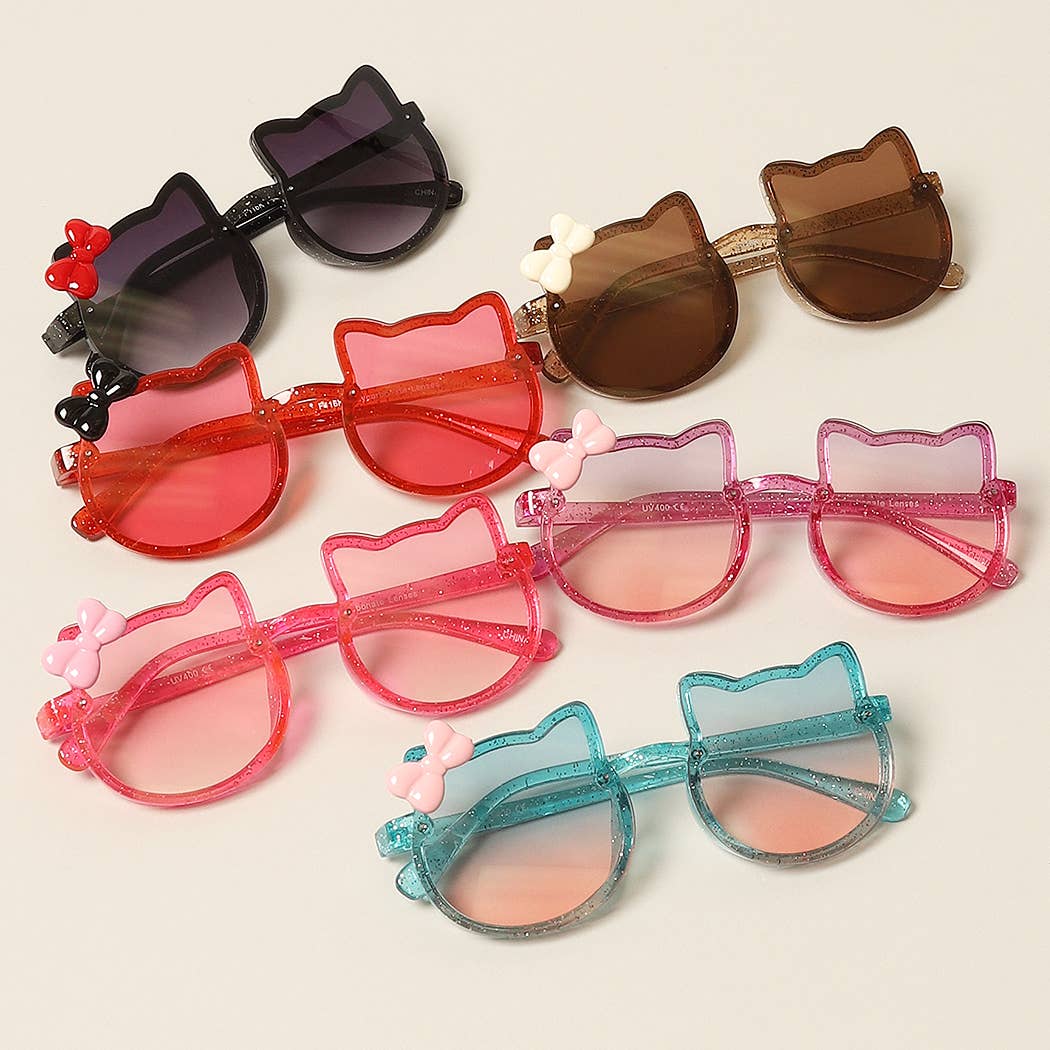 Cat Bow Glitter Sunglasses