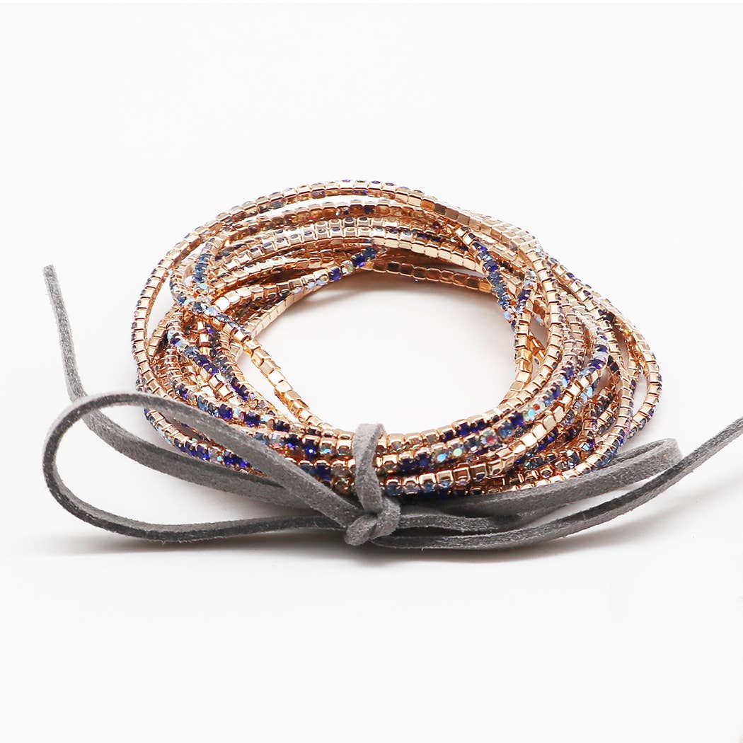 12 Layer Strand Stretch Crystal Stone Bracelets