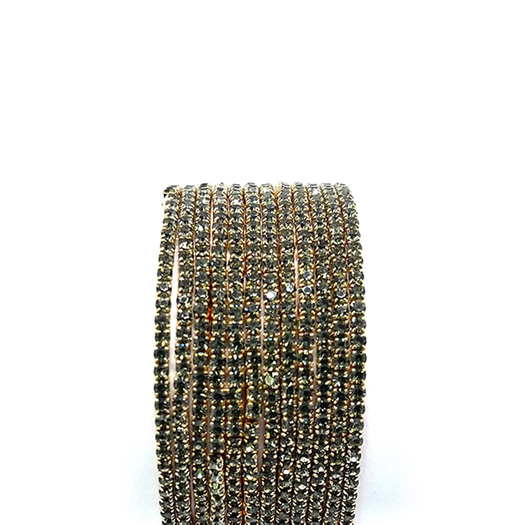 12 Layer Strand Stretch Crystal Stone Bracelets