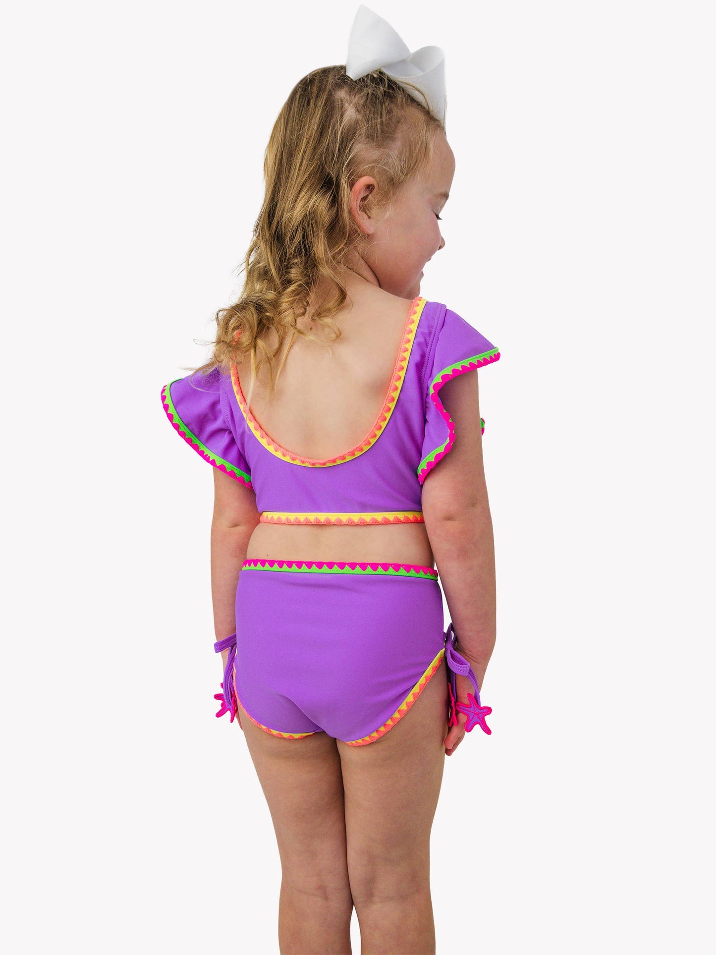 Purple Crochet Butterfly 2-Piece Swim