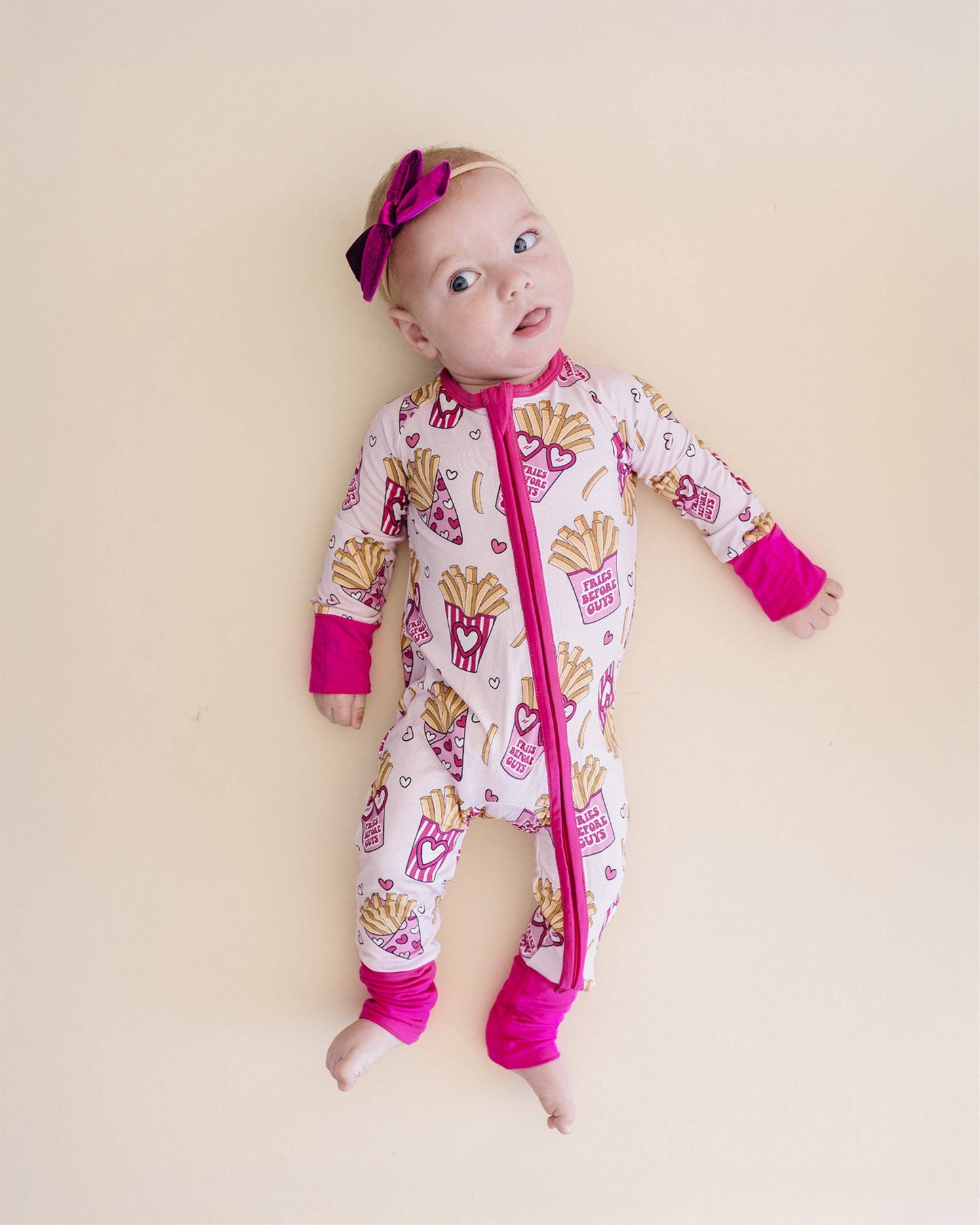 Lucky Panda Kids Bamboo Zip Romper | Fries Before Guys