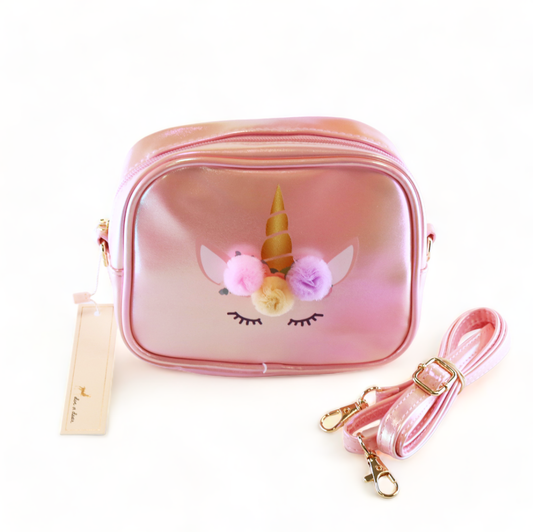 Unicorn Pom Holographic Purse