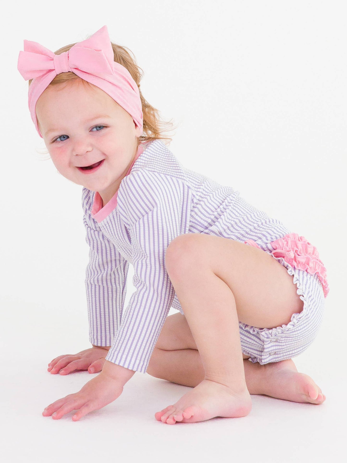 Lavender Seersucker One Piece