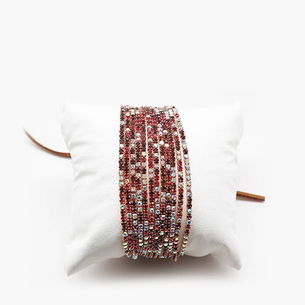 12 Layer Strand Stretch Crystal Stone Bracelets