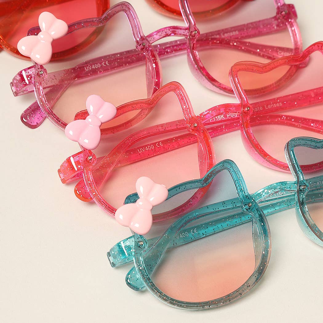 Cat Bow Glitter Sunglasses