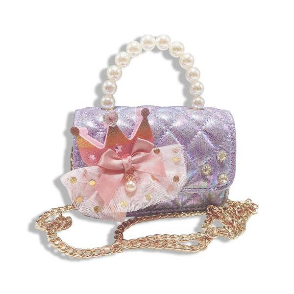Crown Applique Quilted Purse