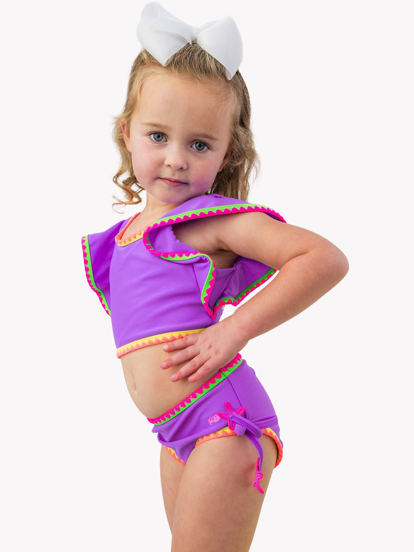 Purple Crochet Butterfly 2-Piece Swim