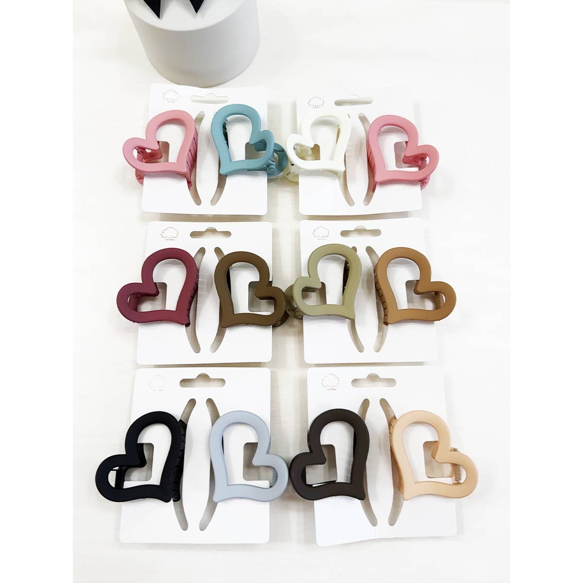 Heart Matte Heart Hair Claw Clip