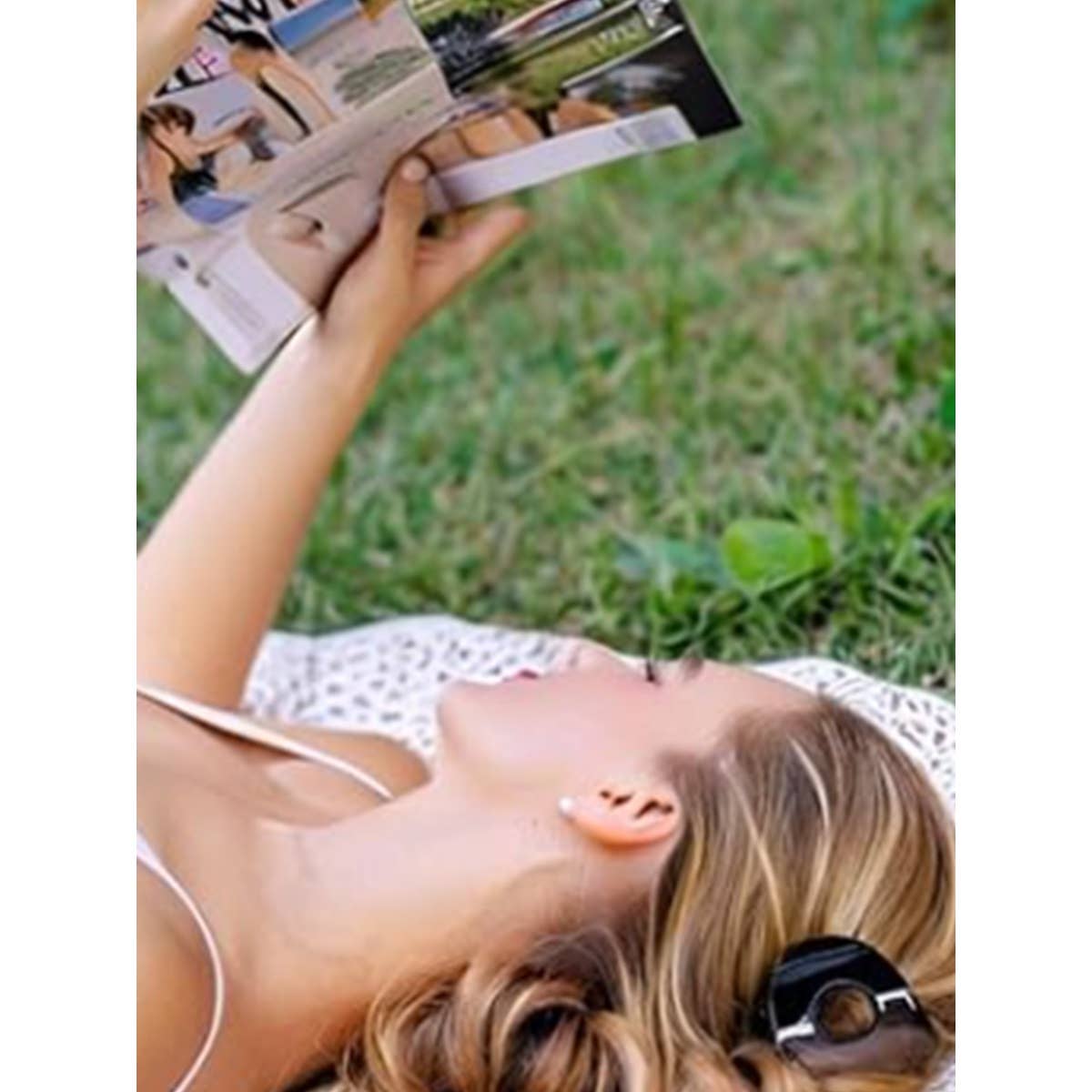 French Design Flat Hair Claw Clips