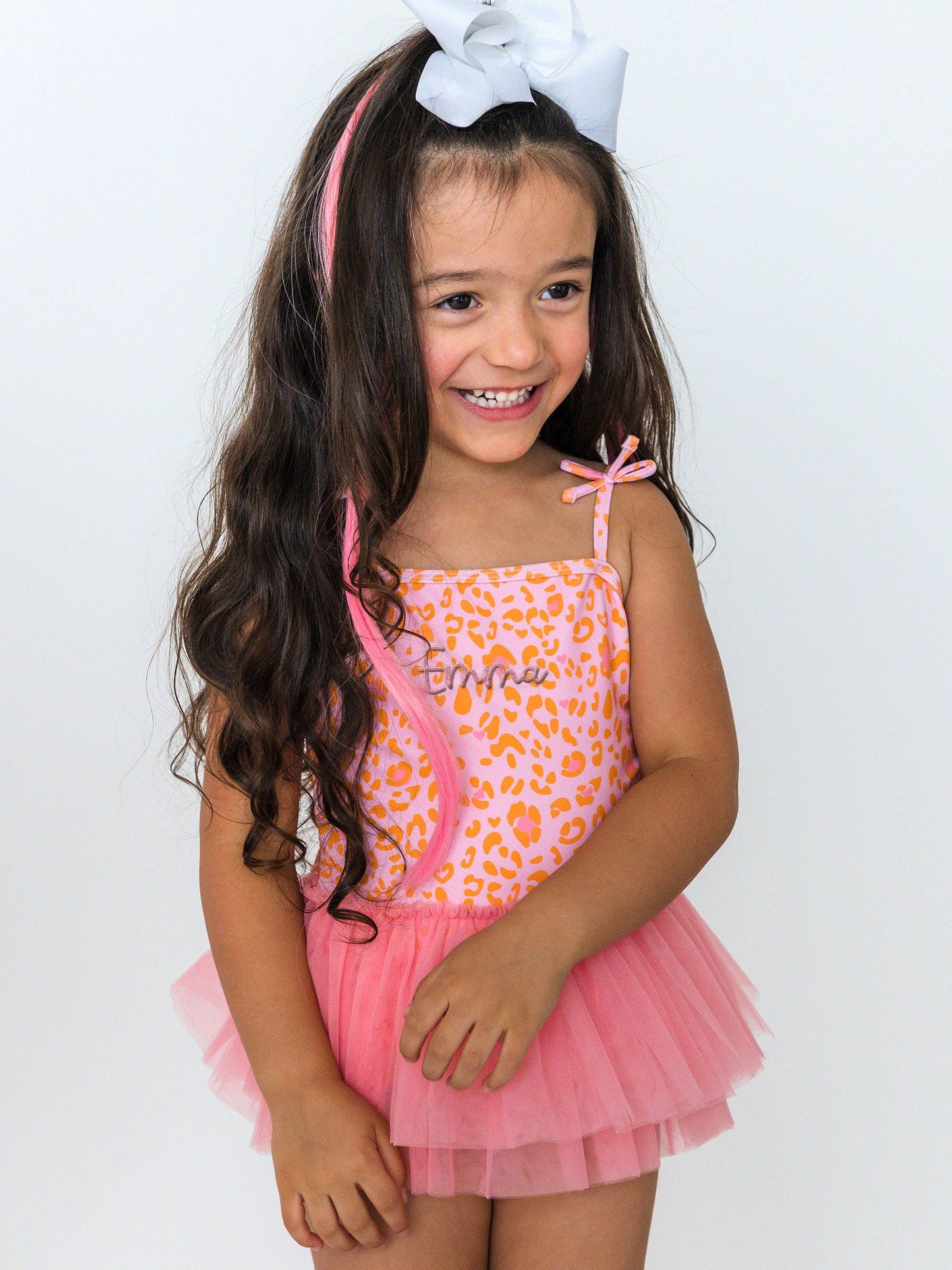 Leopard Tulle Skirted Swim