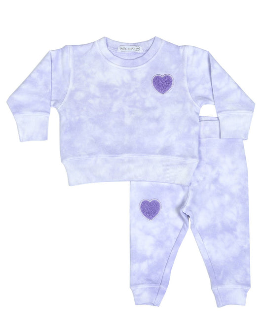 Baby  Shirt and Pants Set - Heart Tie Dye