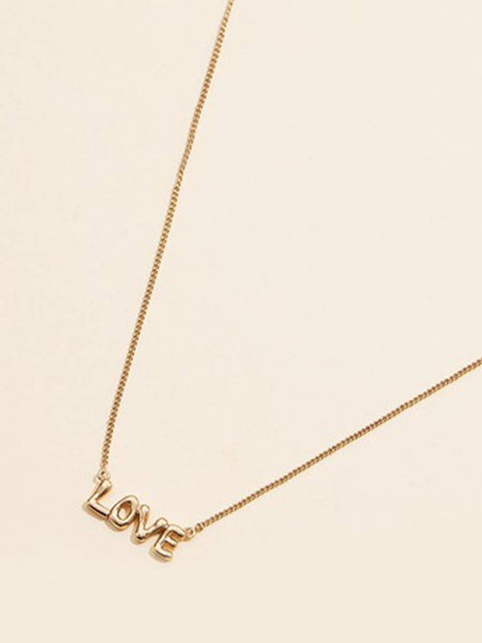 LOVE 18K Gold Dipped Balloon Necklace