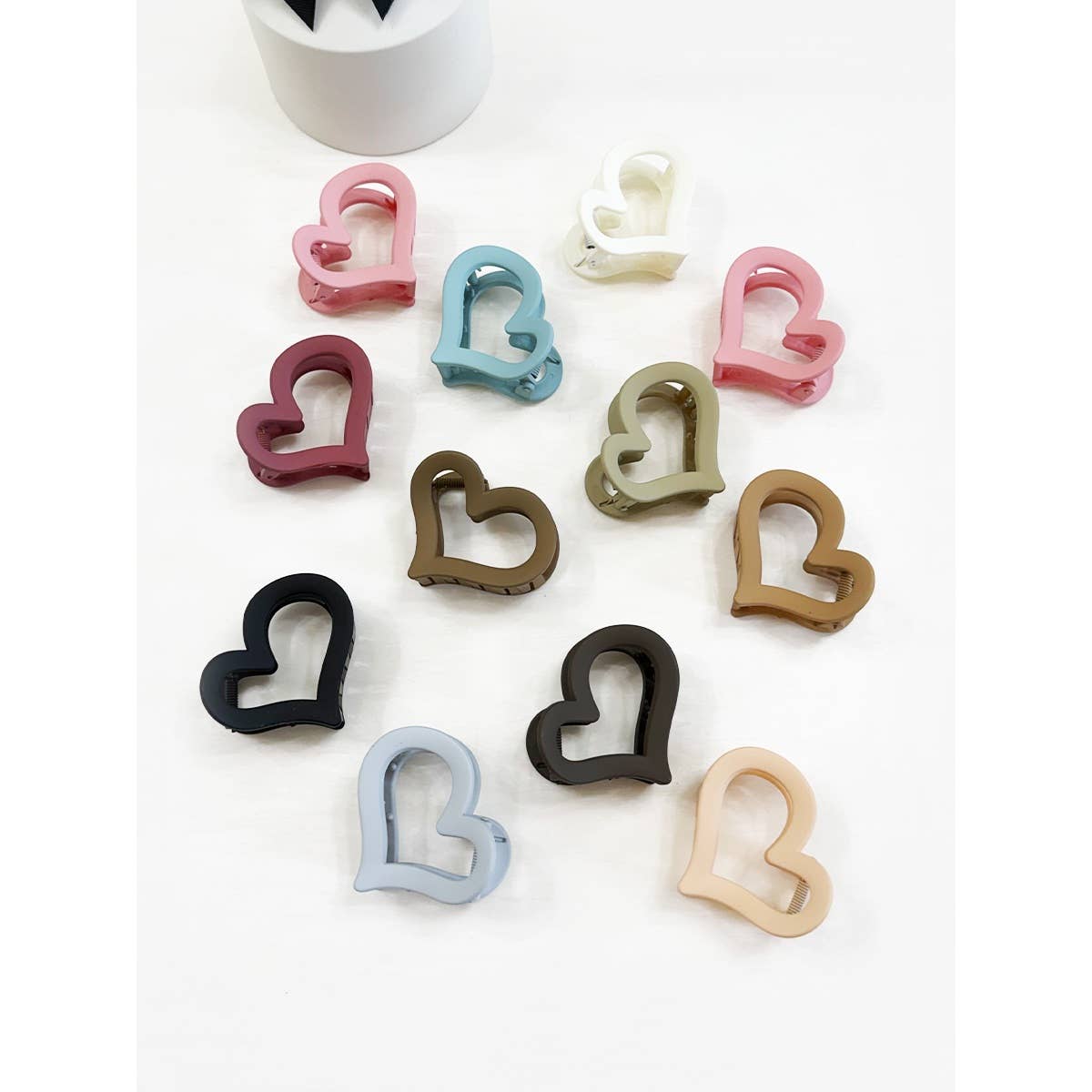 Heart Matte Heart Hair Claw Clip