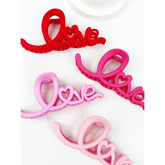 LOVE Lettered Jumbo Hair Claw Clip