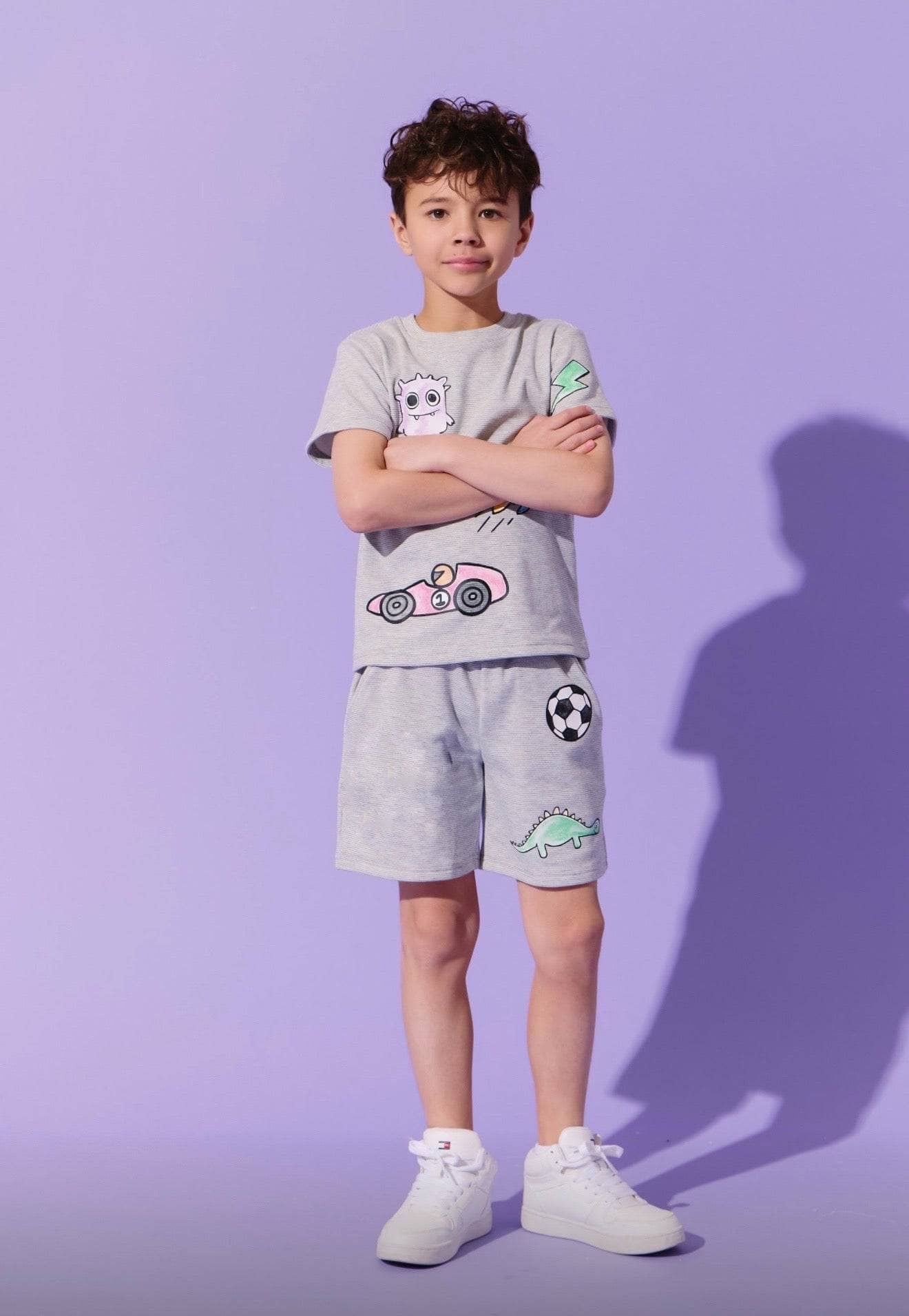 Boys Sticker Short Set